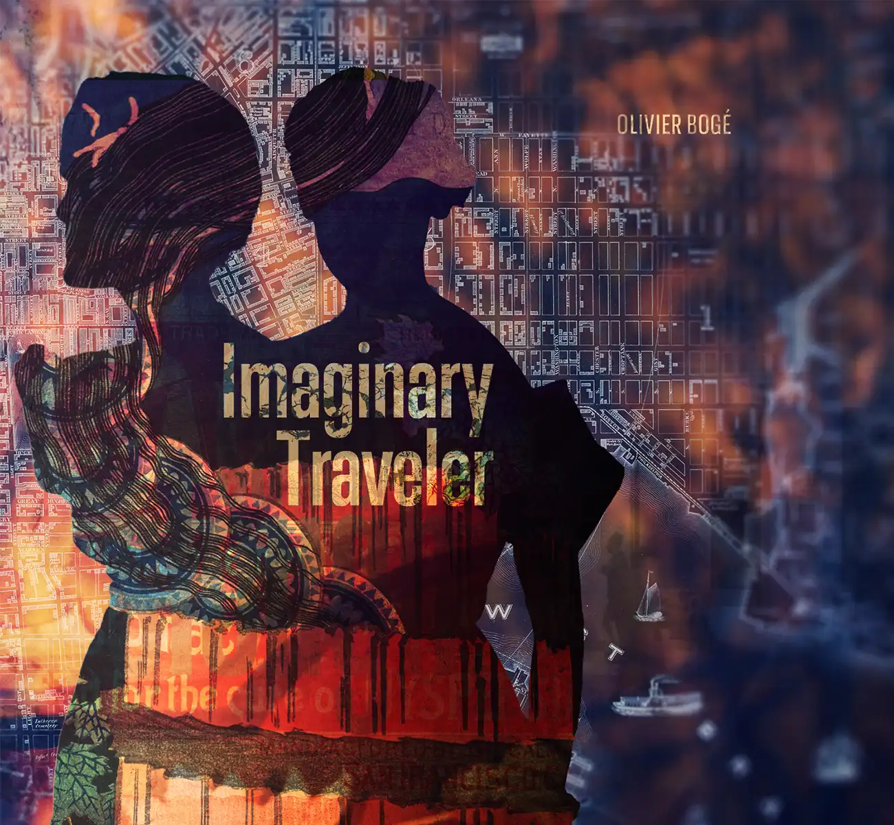 Image couverture projet graphiste pochette album Imaginary Traveler page portfolio